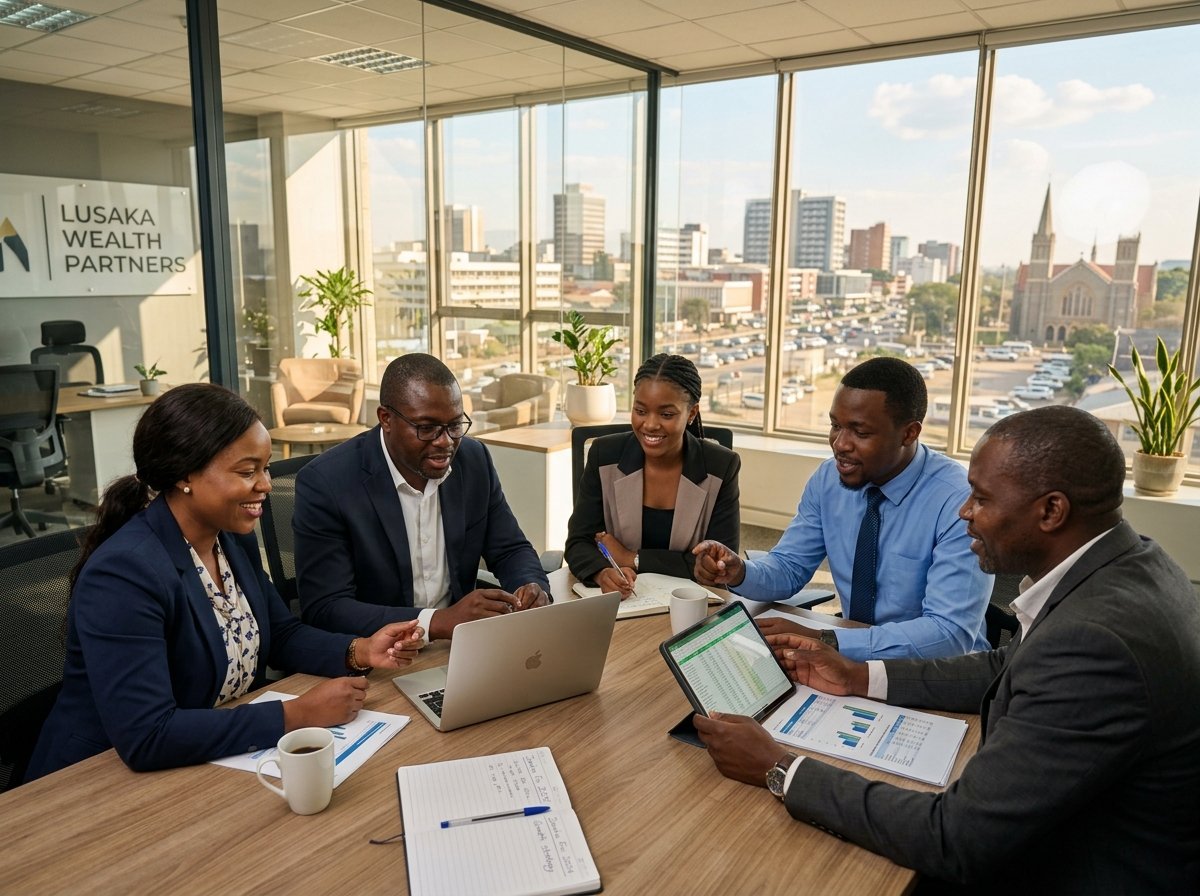 Resolved Books professional advisory team collaborating in Lusaka, Zambia
